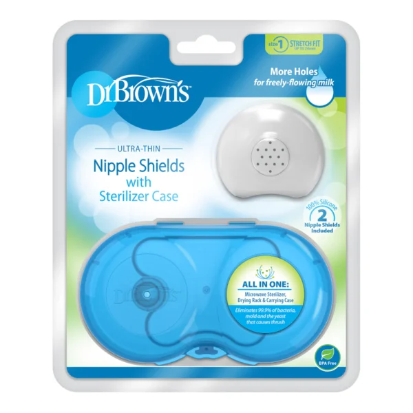 Dr. Brown's Nipple shields with sterilize case all in one